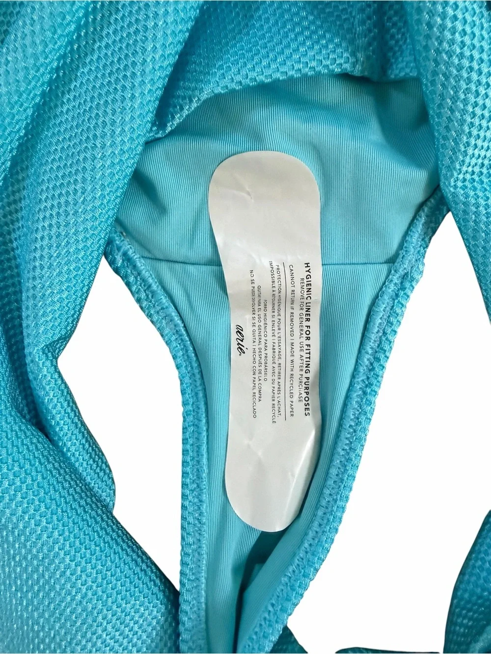 Aerie Turquoise V-Notch Bikini Top with High-Waist Bottoms Swimsuit XXL NWT